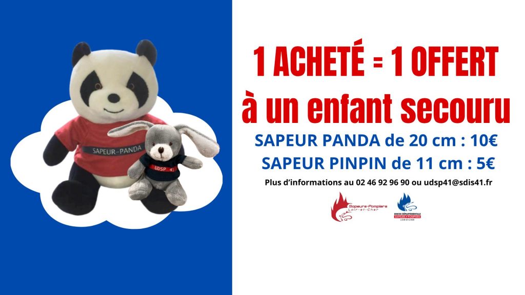 Peluches panda et lapin UDSP41